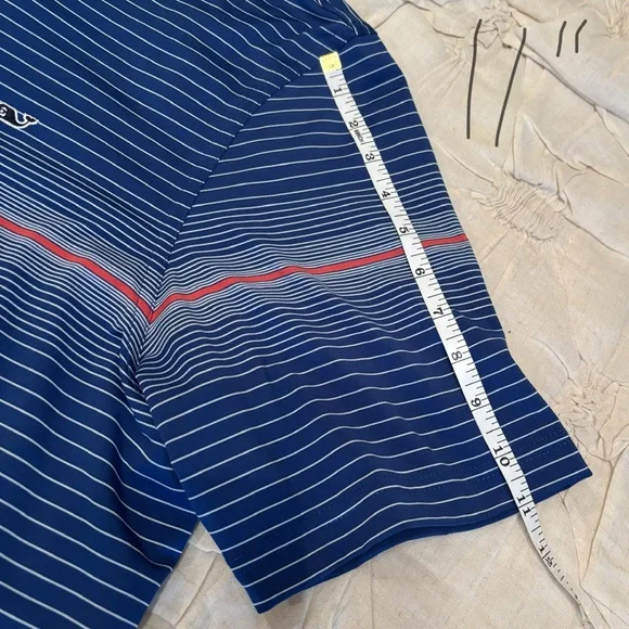 Vineyard Vines Men's Blue Striped Polo Shirt Size XL - Picture 5 of 9
